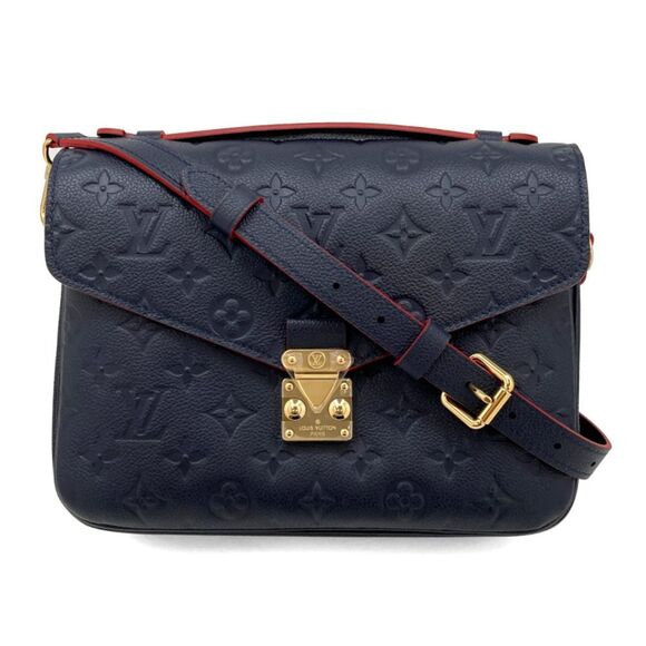 Louis Vuitton Shoulder Bag Pochette Metis MM Marine Rouge - Picture 1 of 8